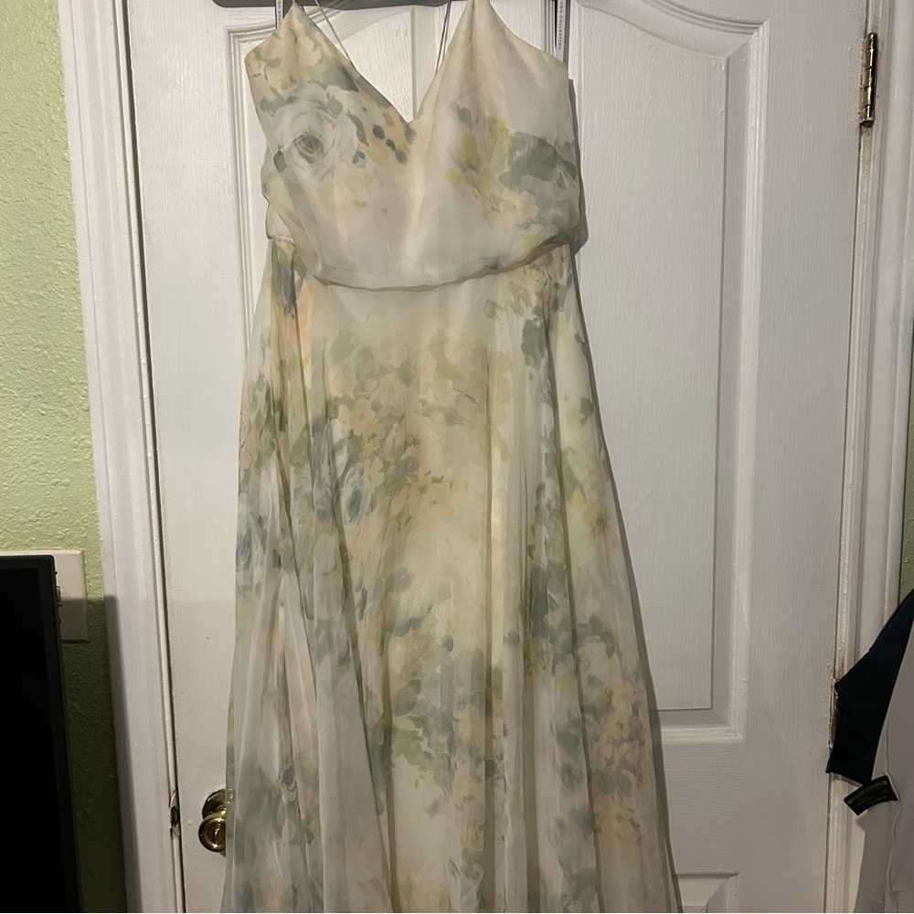 Anthropologie Jenny Yoo size 8 Liana Chiffon Maxi Special Occasions Dress - Picture 5 of 16